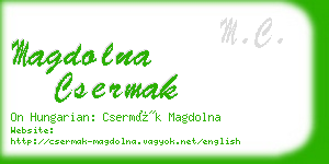 magdolna csermak business card